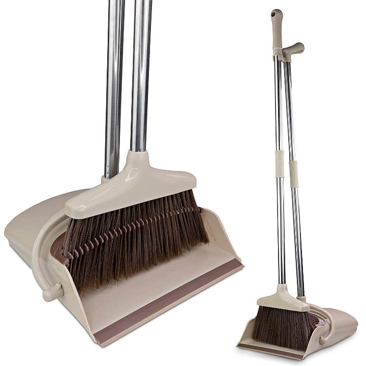 Long Handle Dustpan and Broom Set