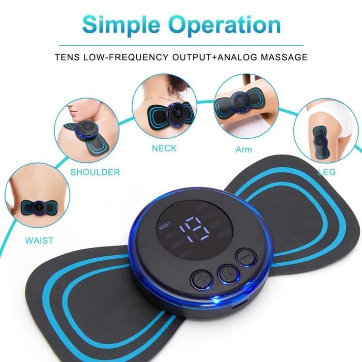 Smart EMS Neck & Back Massager – Portable Muscle Stimulator Pain Relief Device